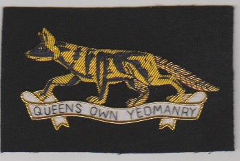 Queen's Own Yeomanry blazer badge - Click Image to Close